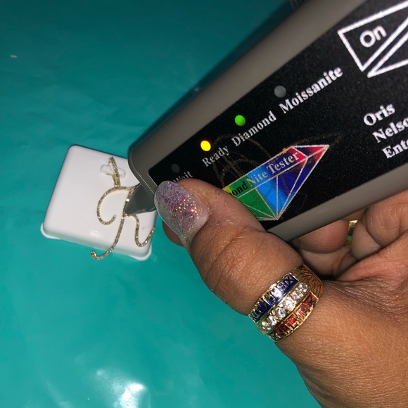 10k REAL GOLD REAL GENUINE DIAMOND K initial Pendant FREE APPRAISAL BLACK FRIDAY - Picture 4 of 15